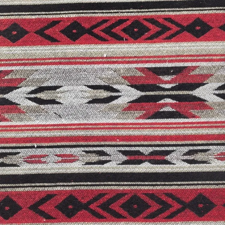 Red Aztec Jacquard Coat Fabric 1 Red Aztec Jacquard Coat Fabric 1